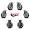 Service Caster Replacement Casters for Magliner Casters 130067 & 130063, 6PK MAG-SCC-20S514-TPRB-4-30R620-TPRRF-2 - alternate 2